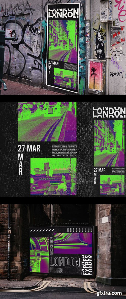 2 Urban Poster PSD Mockups