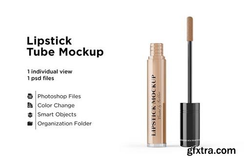 Opened lipstick tube mockup