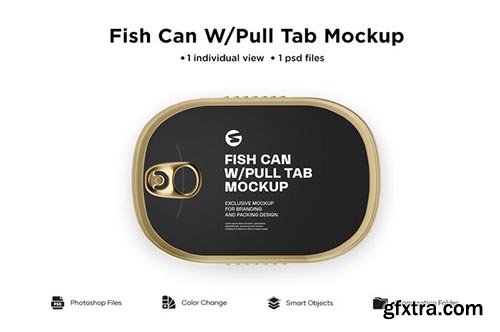 Tin can with pull tab mockup