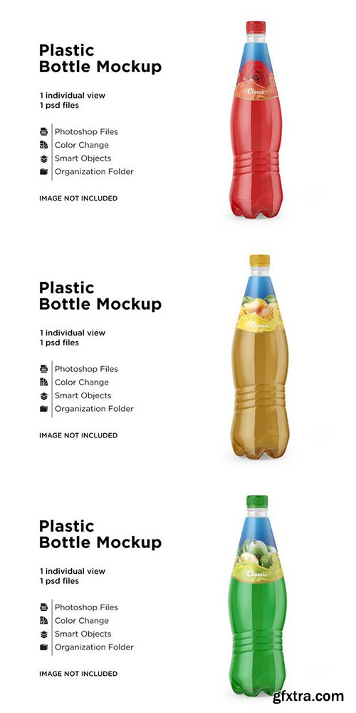 Plastic drink bottle mockup