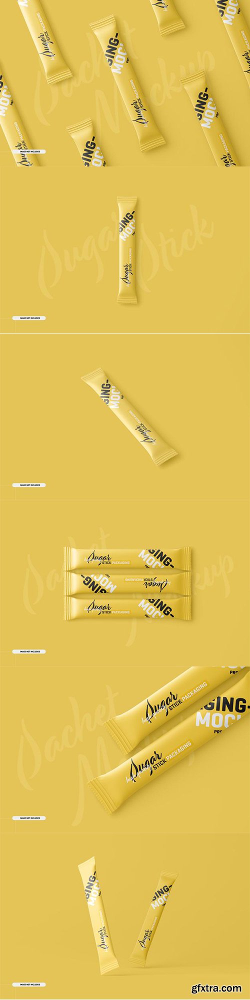 Sachet stick packaging mockup