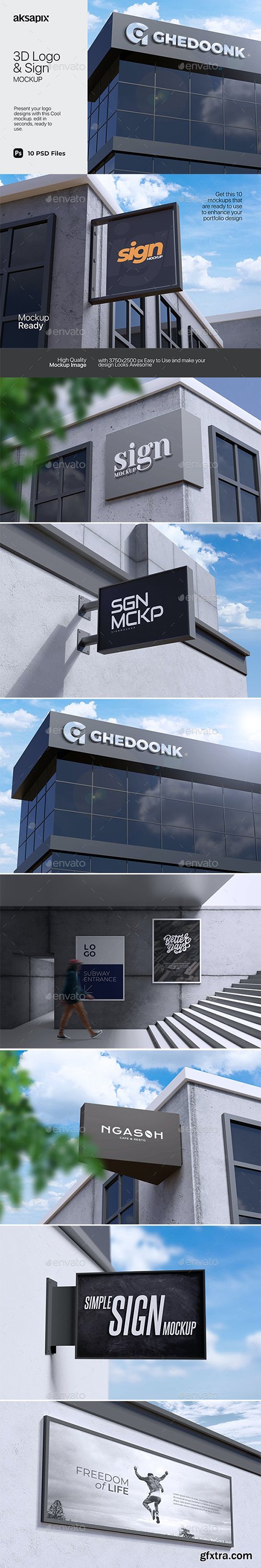 GraphicRiver - 3D Logo & Sign Mockup 30123795