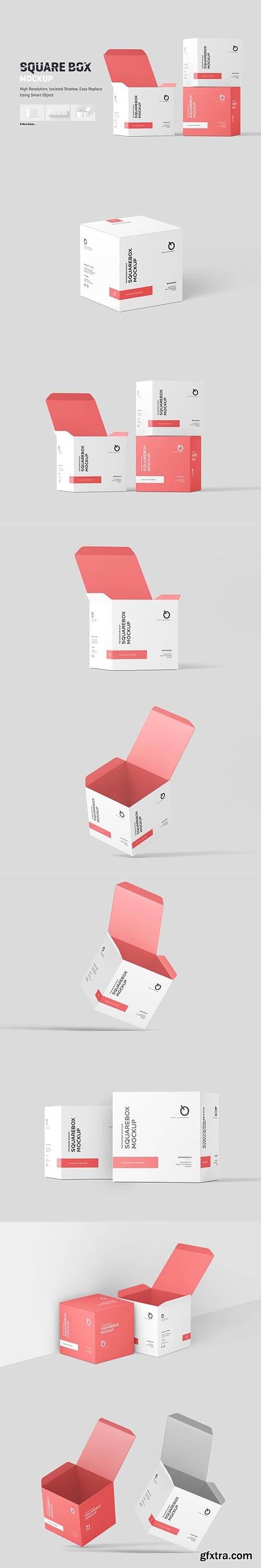 CreativeMarket - Square Box Mockup 6018726