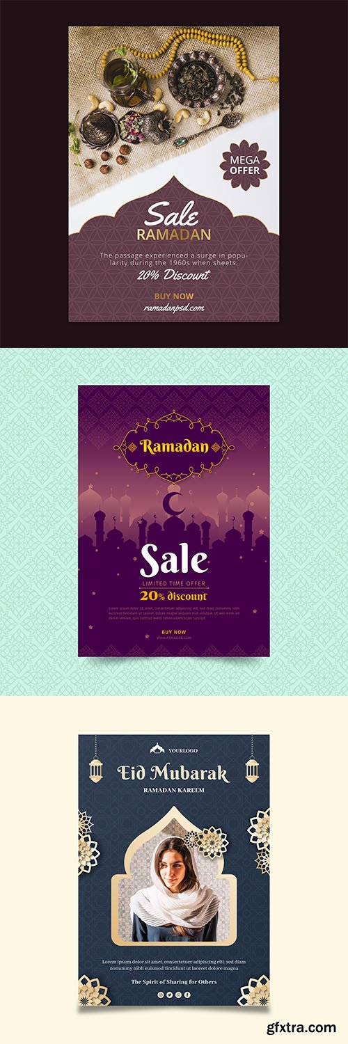 Ramadan sale vertical flyer template