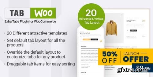 CodeCanyon - TabWoo v1.0.9 - Custom Product Tabs for WooCommerce - 25299521