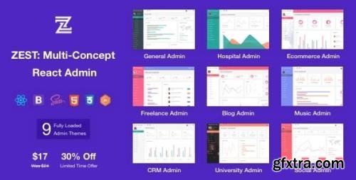 ThemeForest - Zest v1.1.0 - Multi-Concept React Admin Template - 23706653