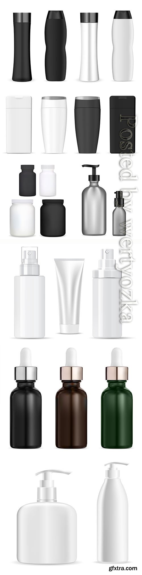 Bottle cosmetic vector package