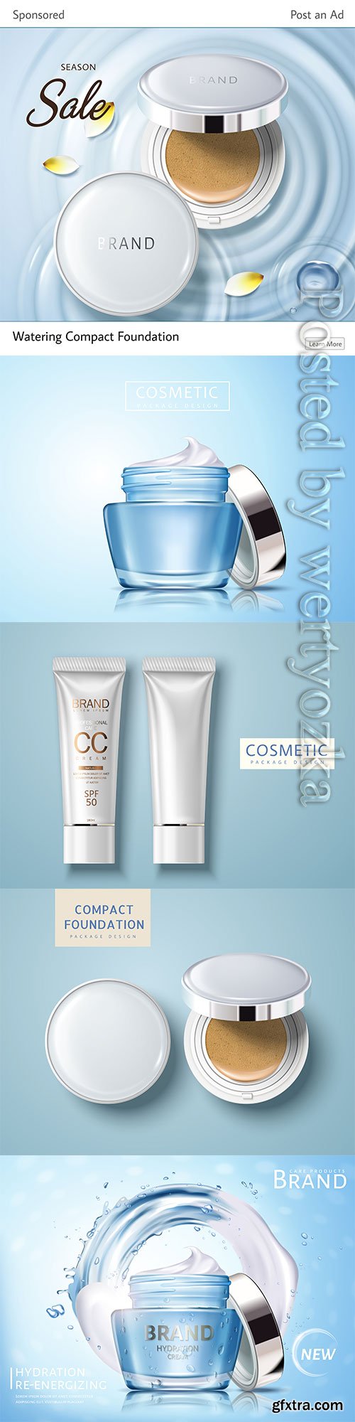 Bottle package skin care cream, beauty cosmetic poster