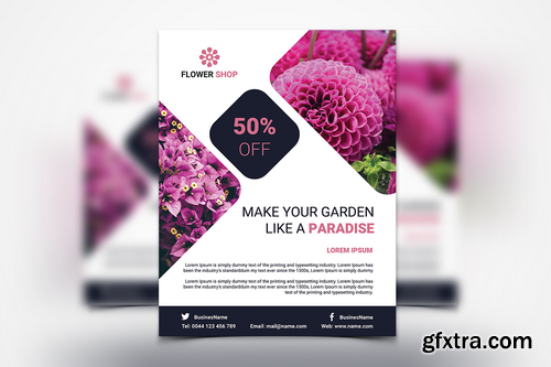 017 - Flower Shop Flyer Template