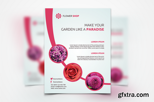 019 - Flower Shop Flyer Template