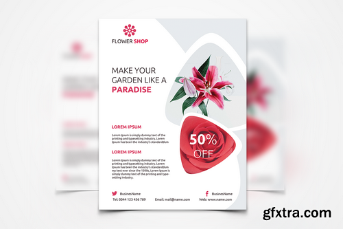 018 - Flower Shop Flyer Template