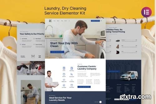 ThemeForest - Wash & Rinse v1.0.0 - Laundry & Dry Cleaning Service Elementor Template Kit - 31420915