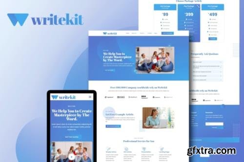 ThemeForest - WriteKit v1.0.0 - Content Writing Services Agency Elementor Template Kit - 31461387