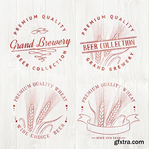 Beer logo set