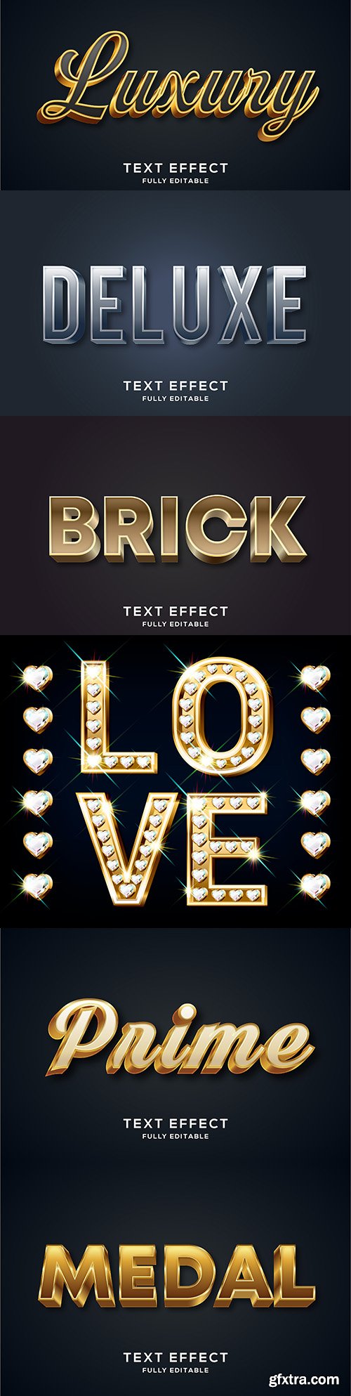 Editable font and 3d effect text design collection illustration 63
