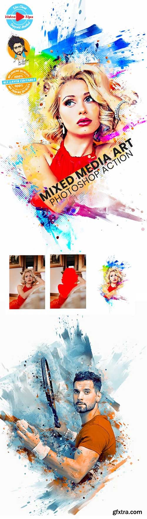 GraphicRiver - Mixed Media Art Photoshop Action 31173381