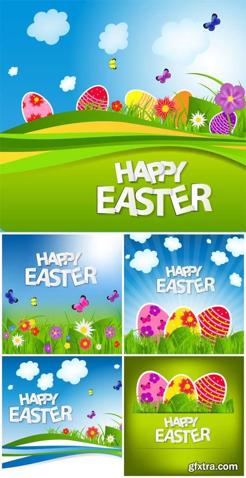 Happy easter vector illustration