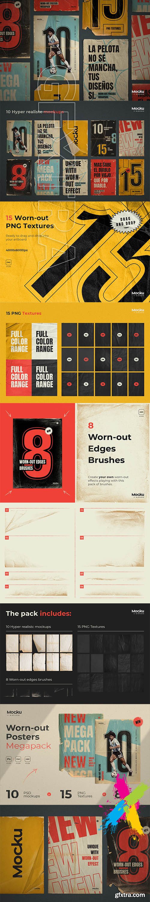 CreativeMarket - Worn out Posters Megapack 5868137