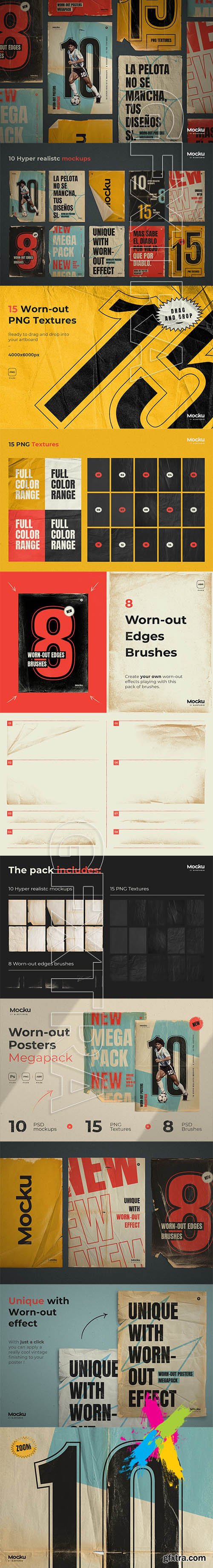 CreativeMarket - Worn out Posters Megapack 5868137