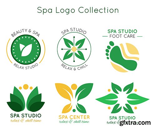 Abstract spa logo collection