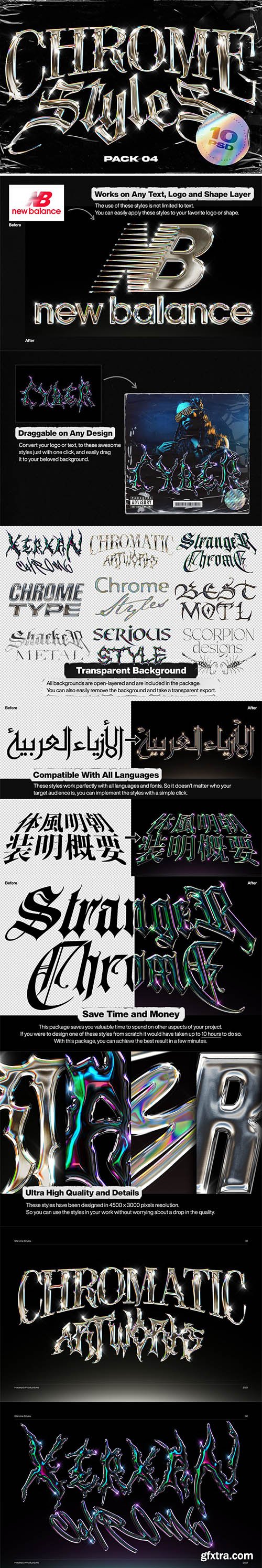 CreativeMarket - Chrome Text Styles Vol.4 6040750