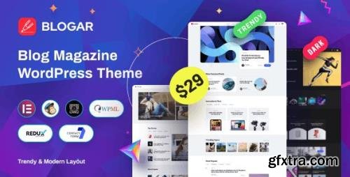 ThemeForest - Blogar v1.1.0 - Blog Magazine WordPress Theme - 30583777