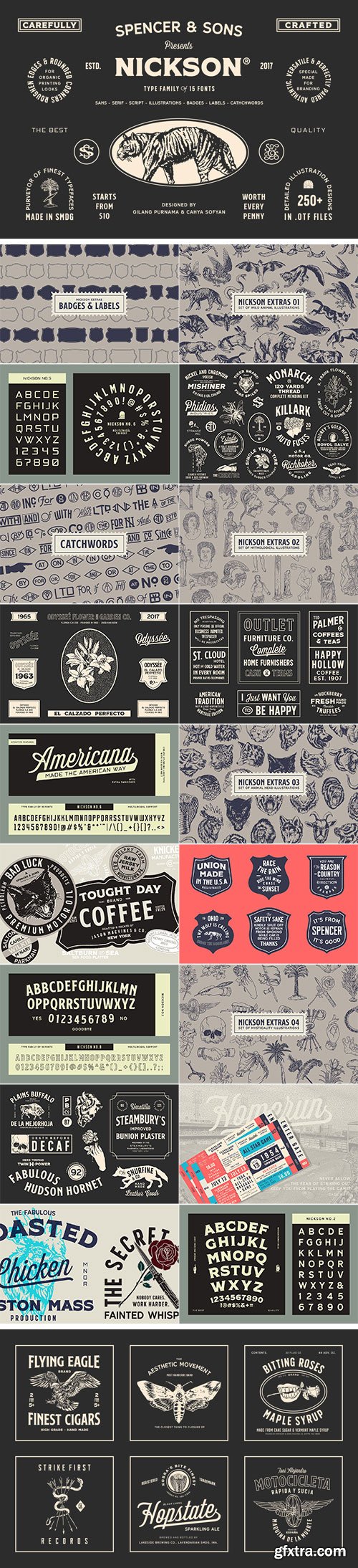 CM - S&S Nickson Font Bundle 1988596