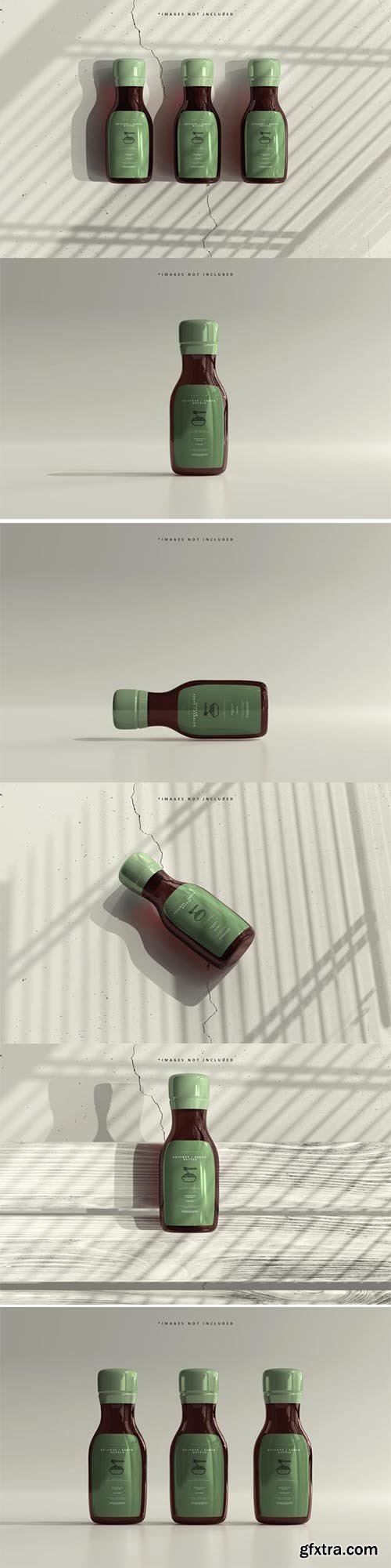 Ketchup or sauce bottles mockup