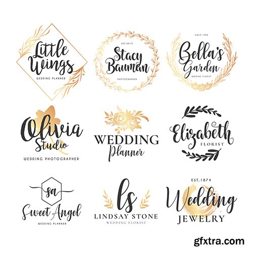 Wedding logo collection 