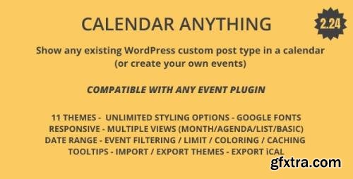 CodeCanyon - Calendar Anything v2.24 - Show any existing WordPress custom post type in a calendar - 23345442