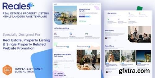 ThemeForest - Reales v1.0 - Real Estate & Property Listing HTML Landing Page Template - 31494558