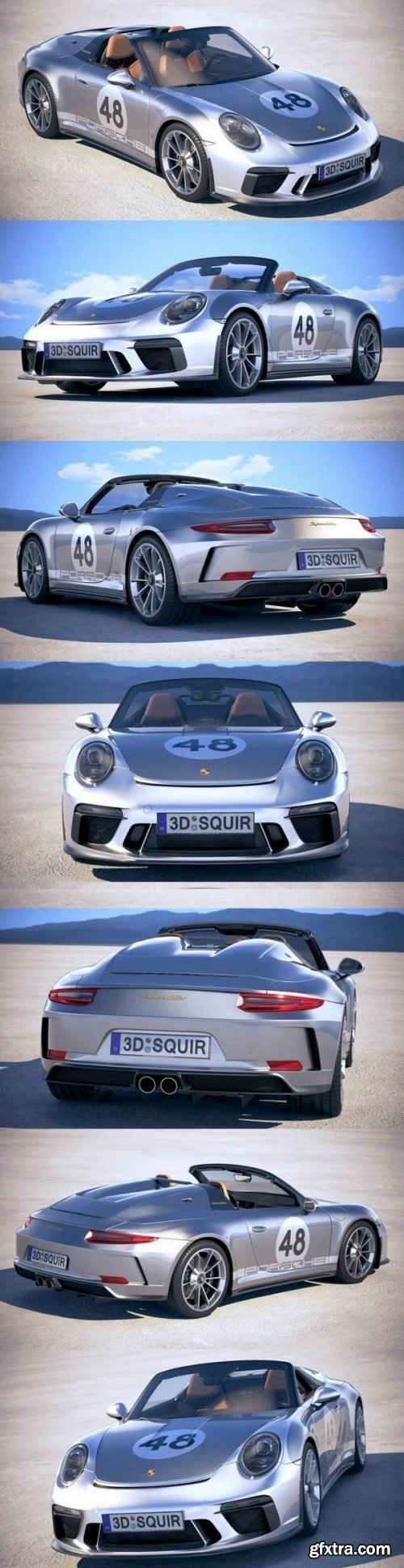 Porsche 911 Speedster 2019 Heritage 3D Model