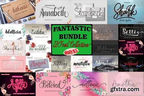 Fantastic Bundle - 22 Font Collection