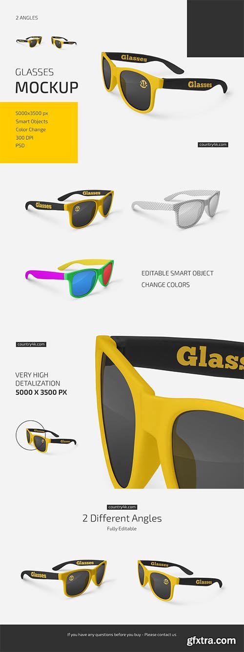 CreativeMarket - Glasses Mockup Set 6019002