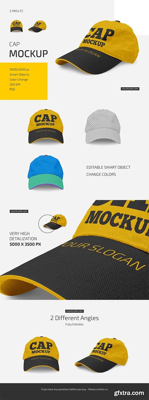 CreativeMarket - Cap Mockup Set 6024957