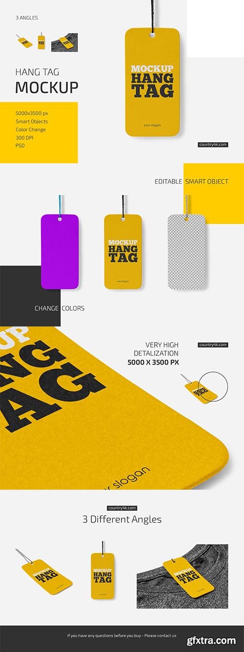 CreativeMarket - Hang Tag Mockup Set 6033710