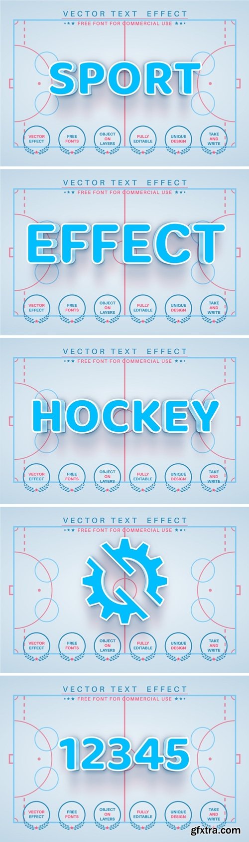 Hockey - editable text effect, font style