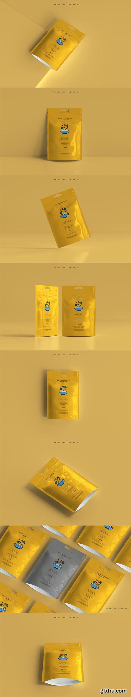 Foil packaging mockup