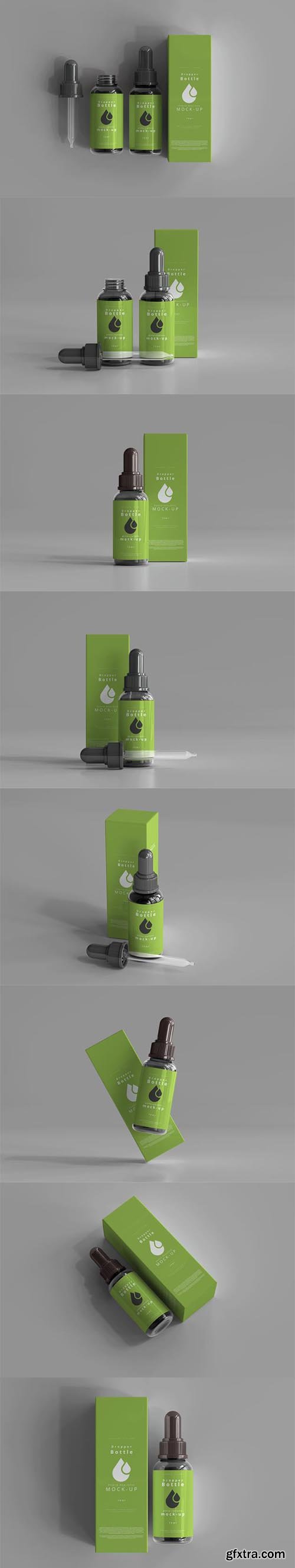 Dropper bottle mockup box