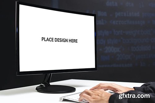 Computer screen mockup psd digital device