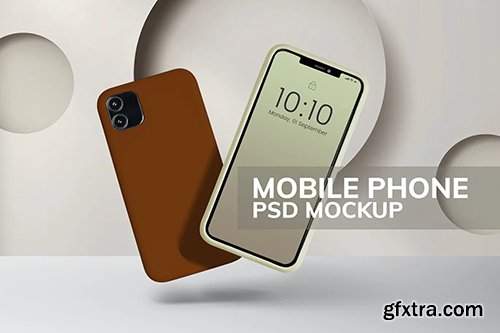 Mobile phone case mockups set