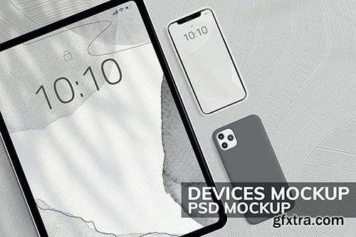 Tablet and phone screen mockups digital device