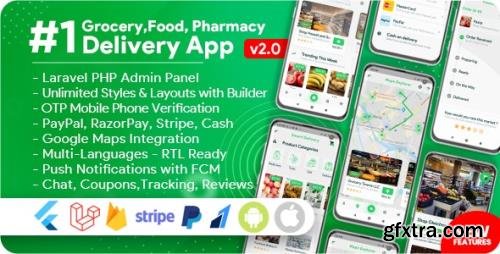 CodeCanyon - Grocery, Food, Pharmacy, Store Delivery Mobile App with Admin Panel v2.0.1 - 26409320 - NULLED