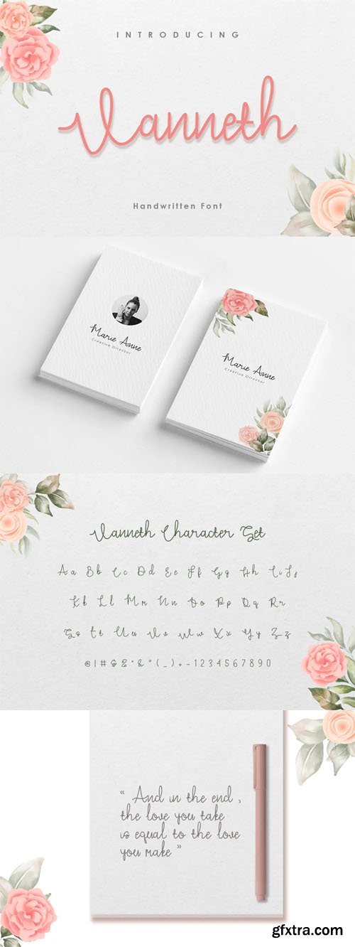 Vanneth - Elegant Handwritten Font