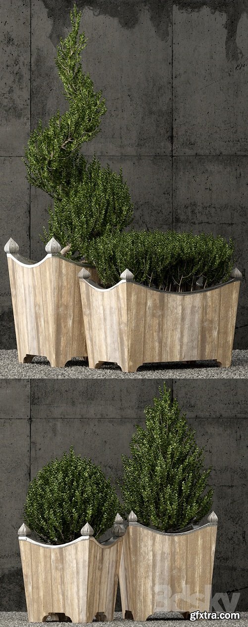 Restoration Hardware brugge salvaged wood & metal planter