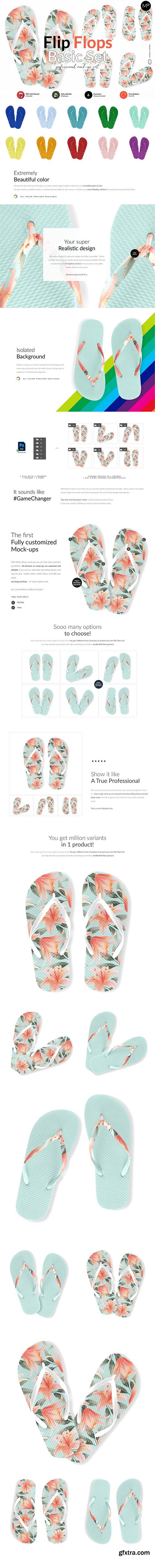 Download CreativeMarket - Flip Flops Basic Set Mock-ups 6018077 ...