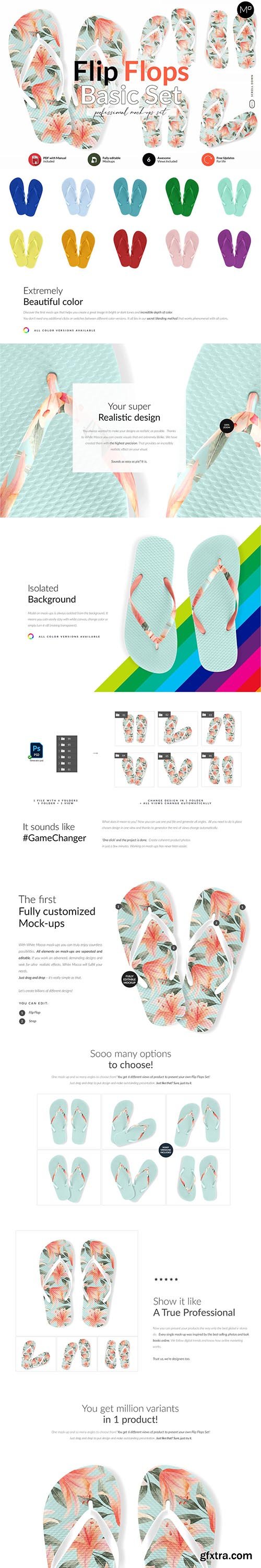 Download CreativeMarket - Flip Flops Basic Set Mock-ups 6018077 ...