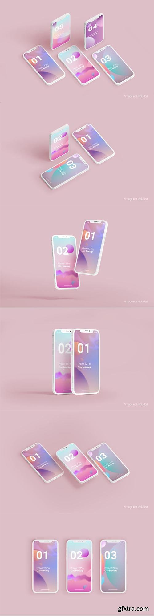 Mobile phone design clay mockup