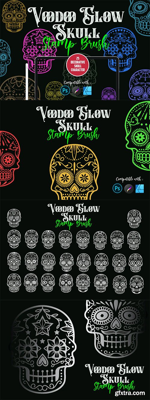 Voodoo Glow Skull | Stamp brush