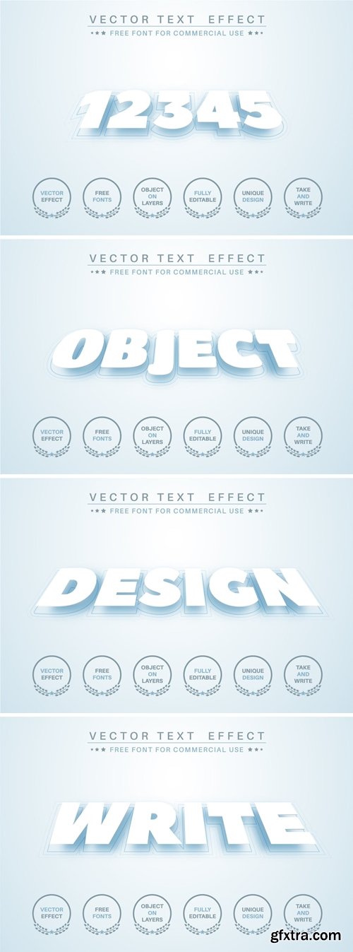 Levitation pape - editable text effect, font style